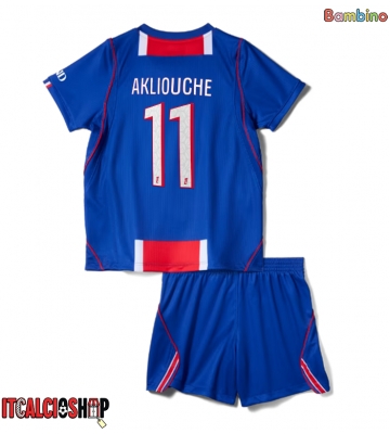 Paris Saint-Germain Maghnes Akliouche #11 Prima Maglia Bambino 2026-27 Manica Corta (+ Pantaloni corti)